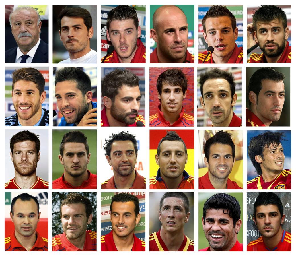 Los 23 jugadores de España en la lista definitiva de Del Bosque para el Mundial