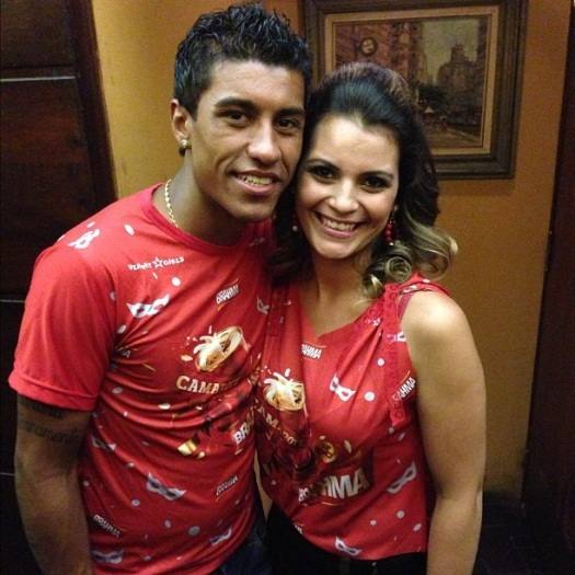 Paulinho junto a su esposa Barbara Cartaxo.