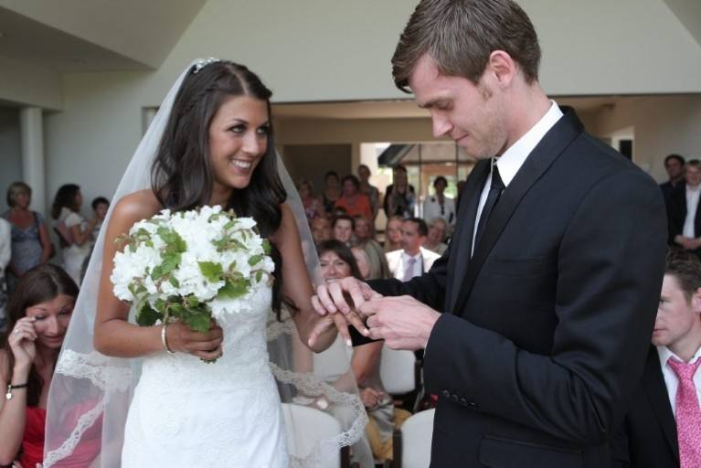 Nicolas Lombaerts y su esposa, Caroline Van Der Sprecht.