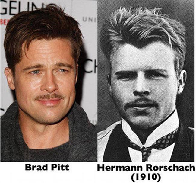 Brad Pitt y el psicoanalista suizo Hermann Rorschach.