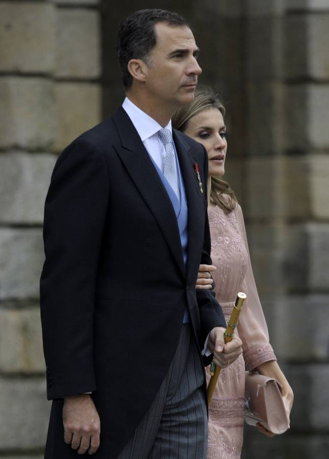 Los Reyes, en Santiago. Los reyes Felipe y Letizia asisten a la tradicional ceremonia de la ofrenda al Apóstol en Santiago de Compostela.