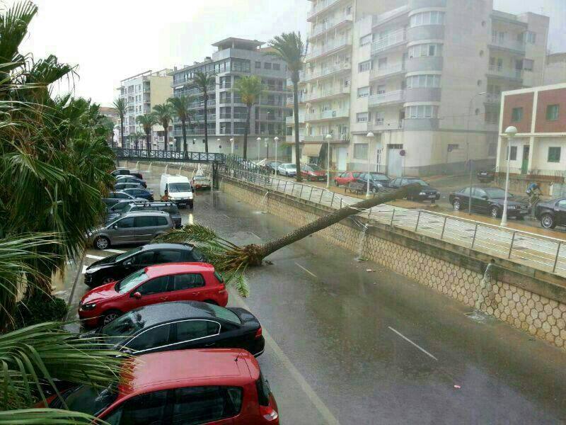 Tormentas con granizo en Benicarló