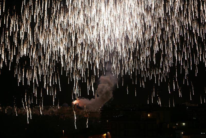La Palmera de la Virgen lució a oscuras