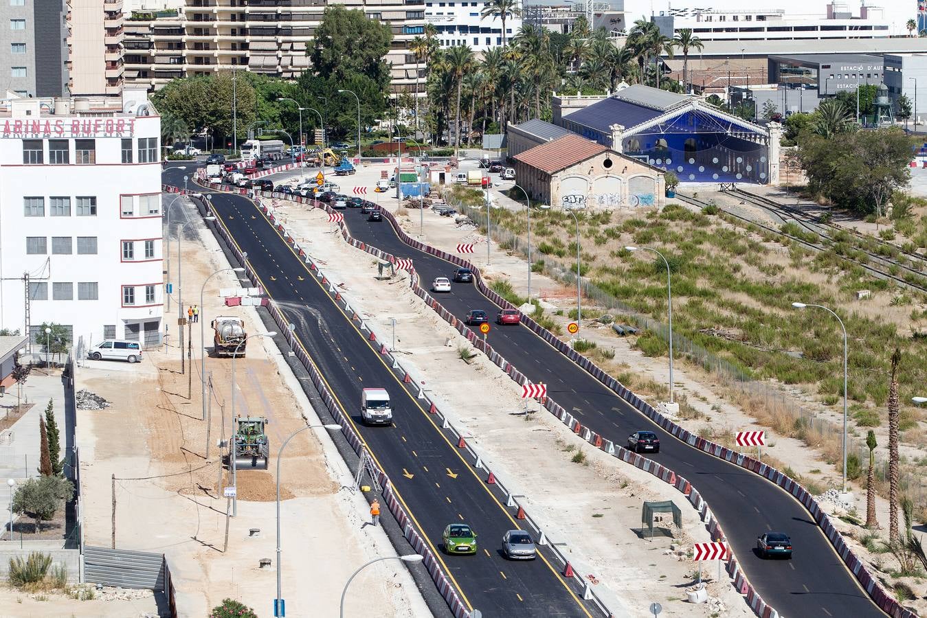 Obras del acceso sur a la ciudad de Alicante