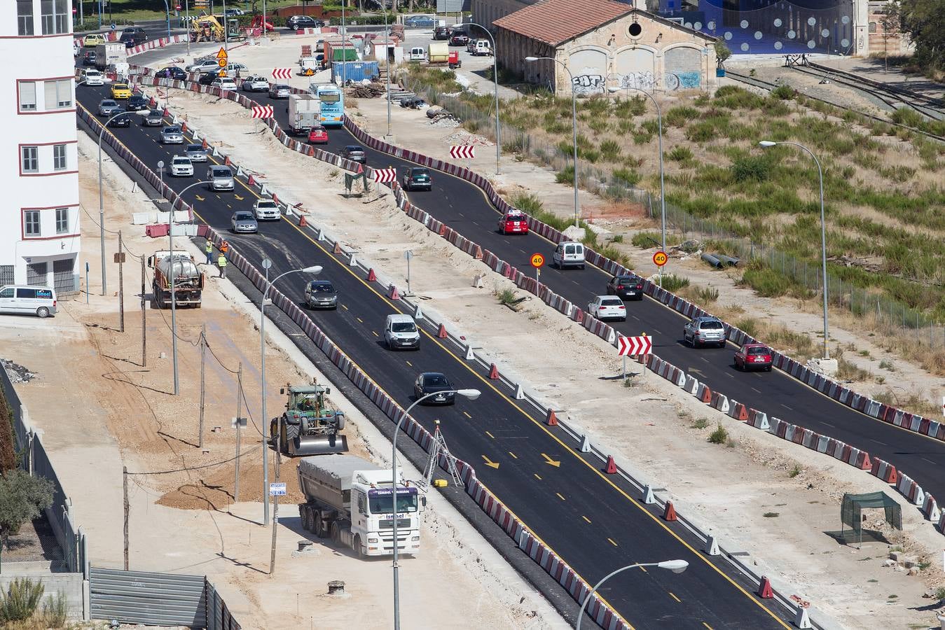 Obras del acceso sur a la ciudad de Alicante