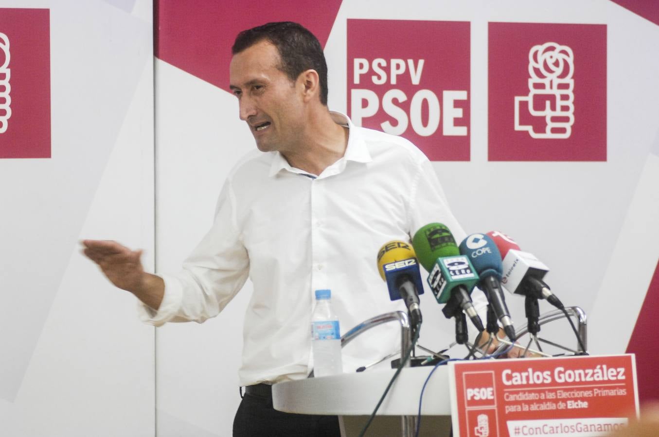 Carlos González, como candidato a las primarias del PSOE en Elche