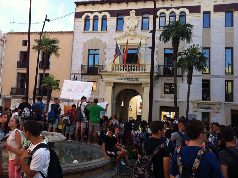 Protesta en Pego. 