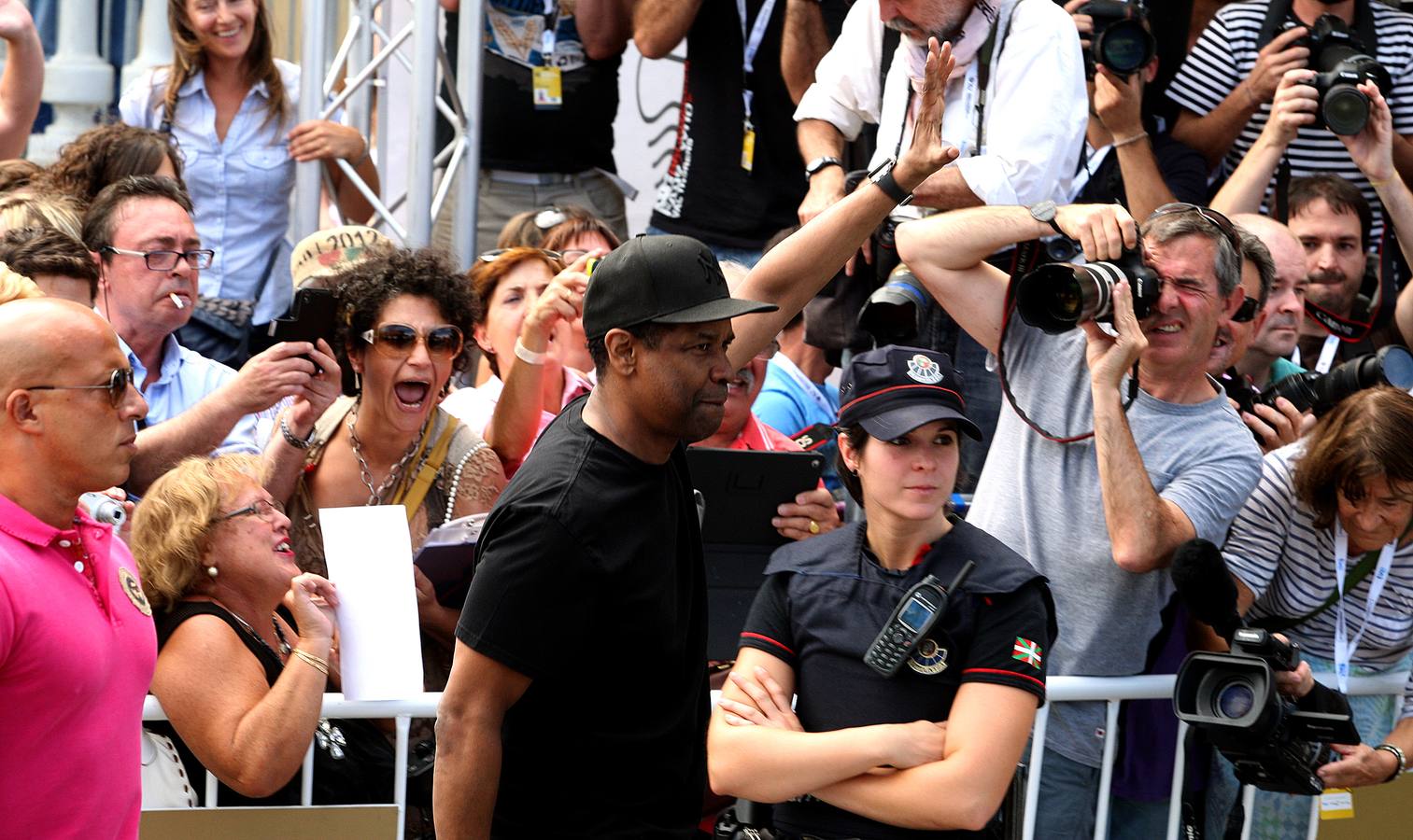 Denzel Washington derrocha simpatía en Donostia