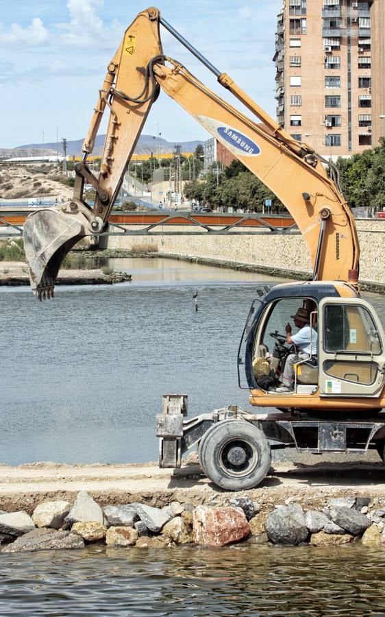 Obras en el barranco de las Ovejas en Alicante