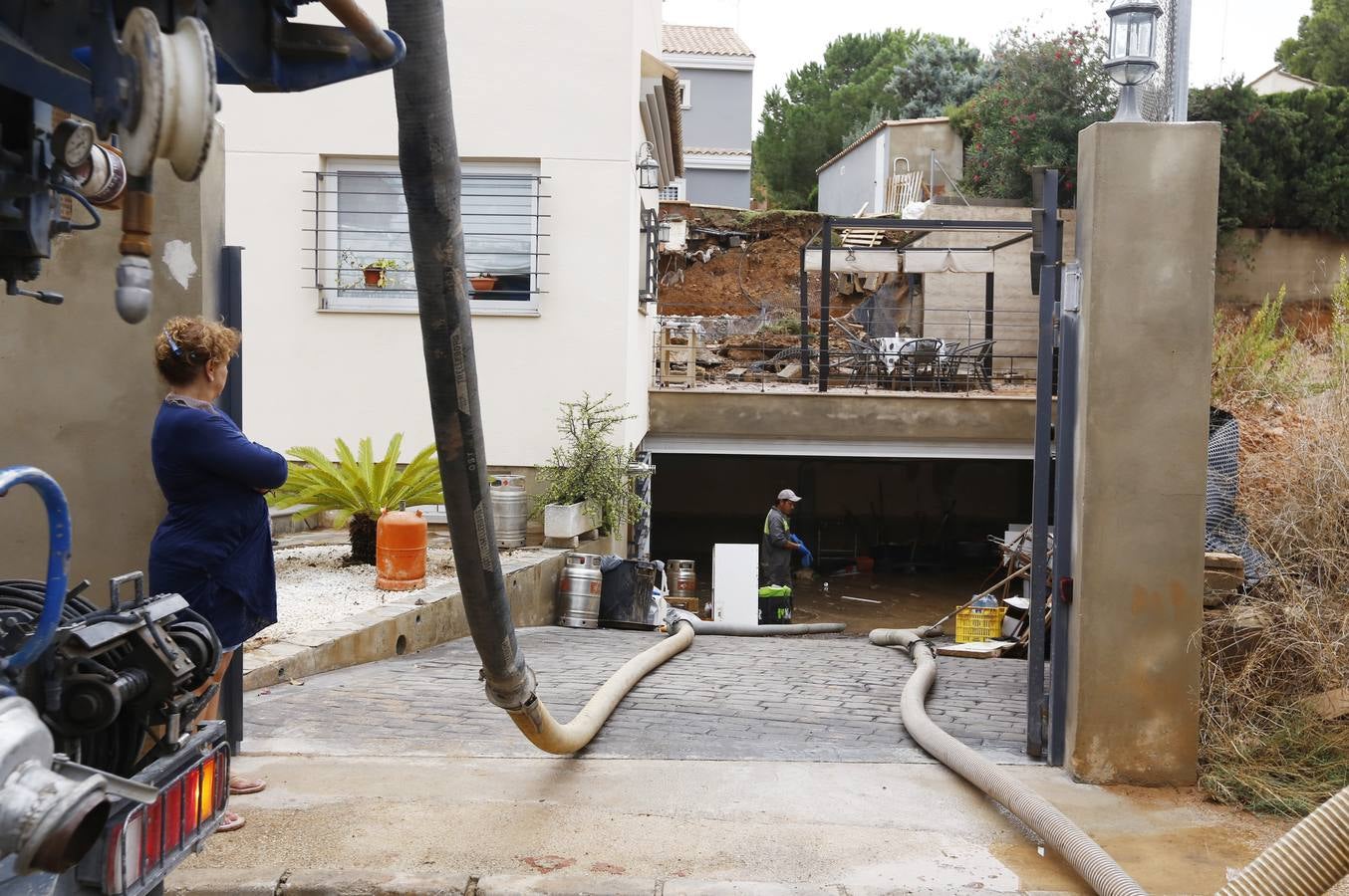 Inundaciones en la urbanización Montesano de Bétera.