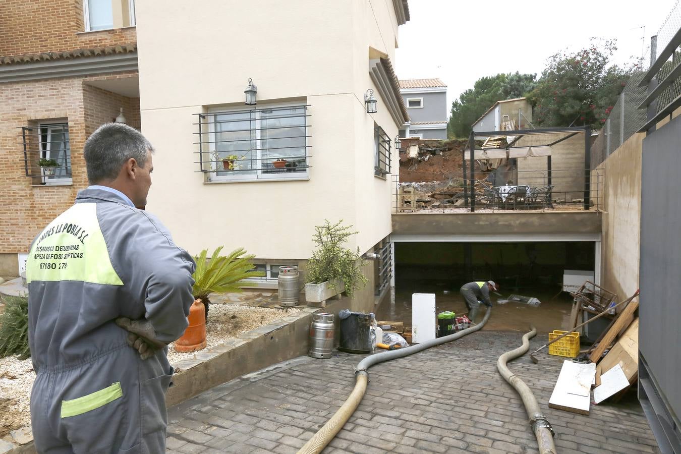 Inundaciones en la urbanización Montesano de Bétera.