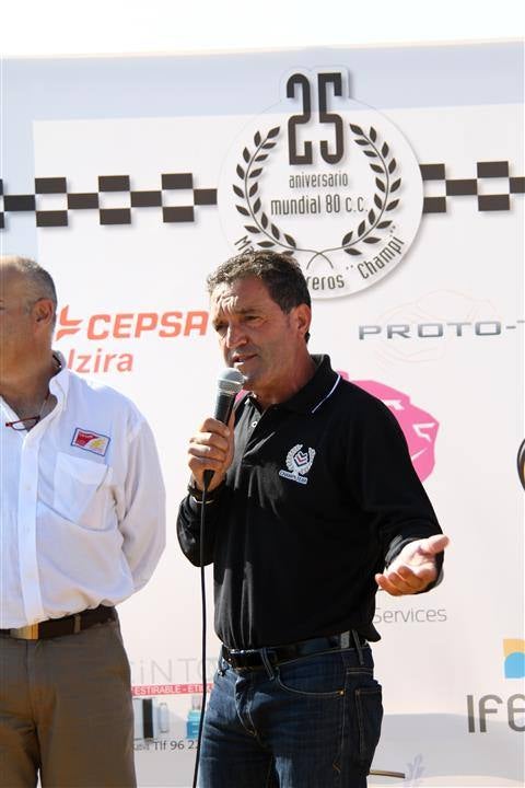 Homenaje a Champi herreros por los 25 años de su título mundial de 80 cc