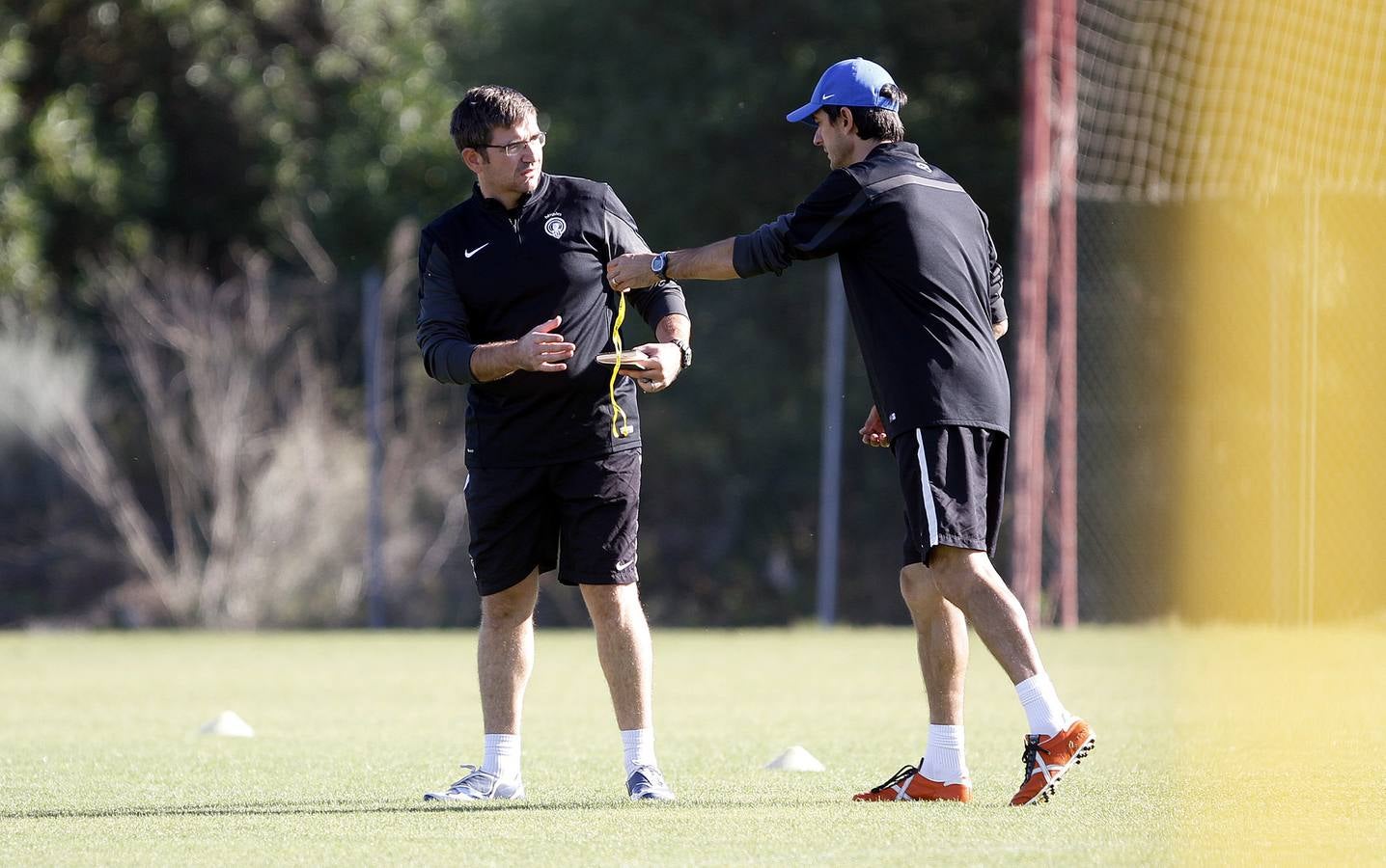 Primer entrenamiento del preparador físico Manuel López