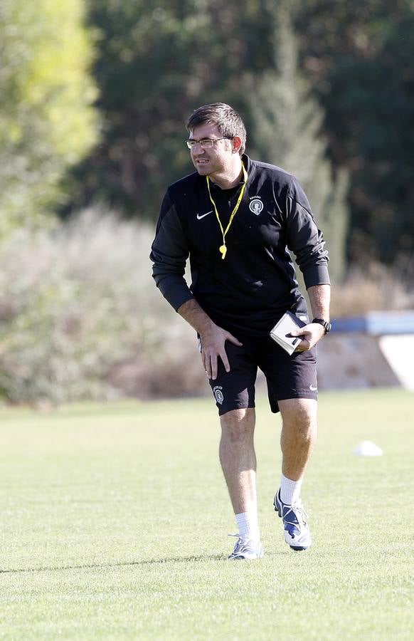 Primer entrenamiento del preparador físico Manuel López