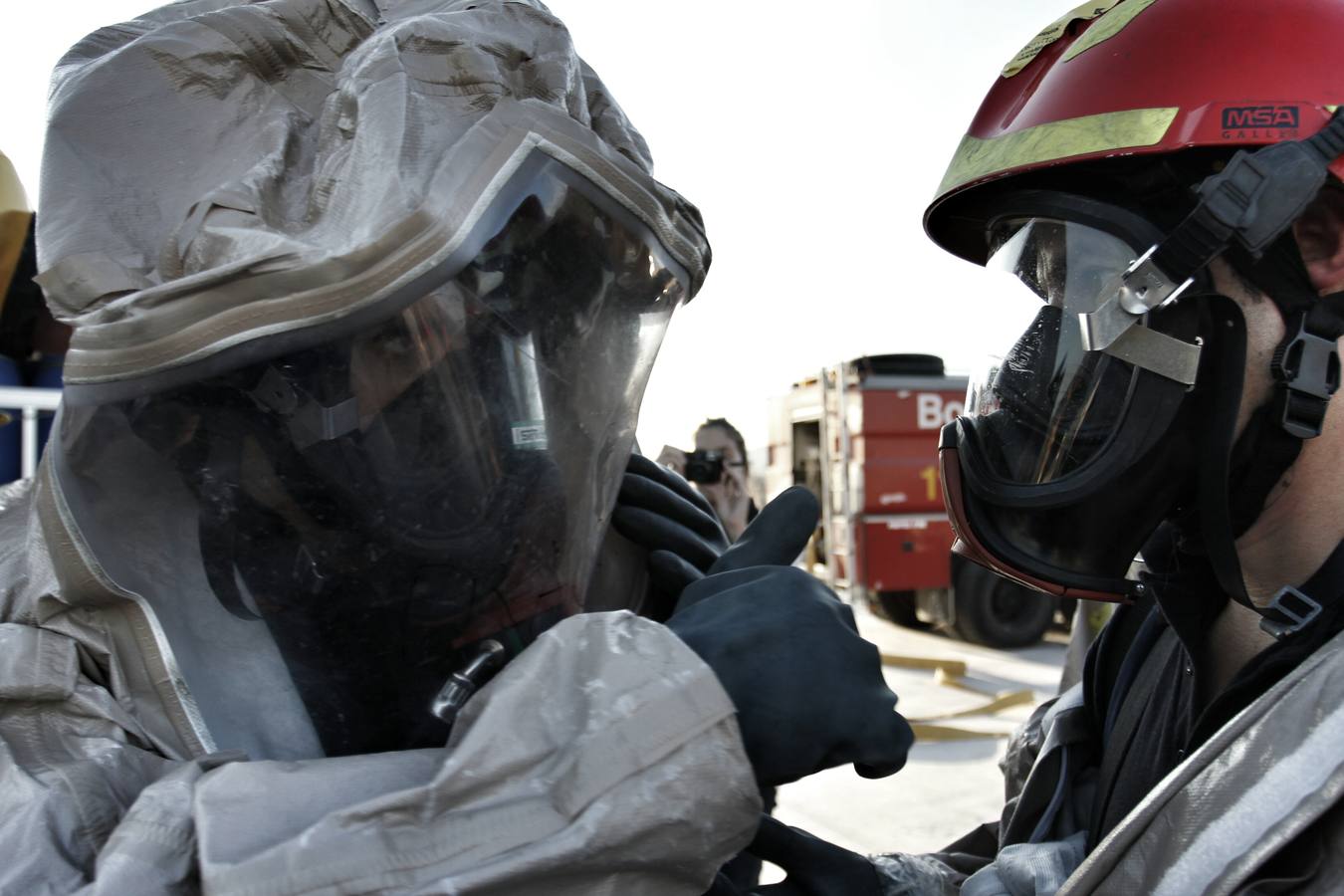 Simulacro de los bomberos de Alicante