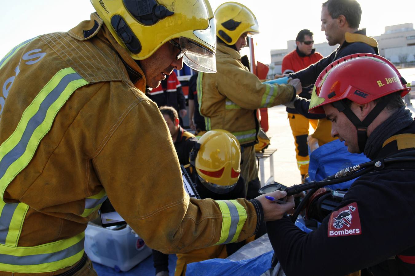 Simulacro de los bomberos de Alicante