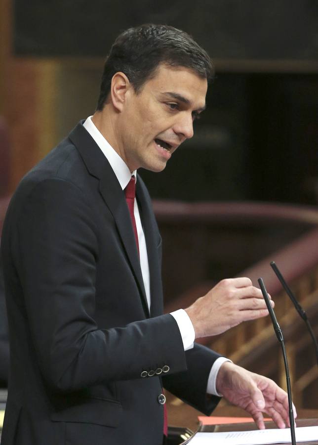 Pedro Sánchez, durante su intervención.