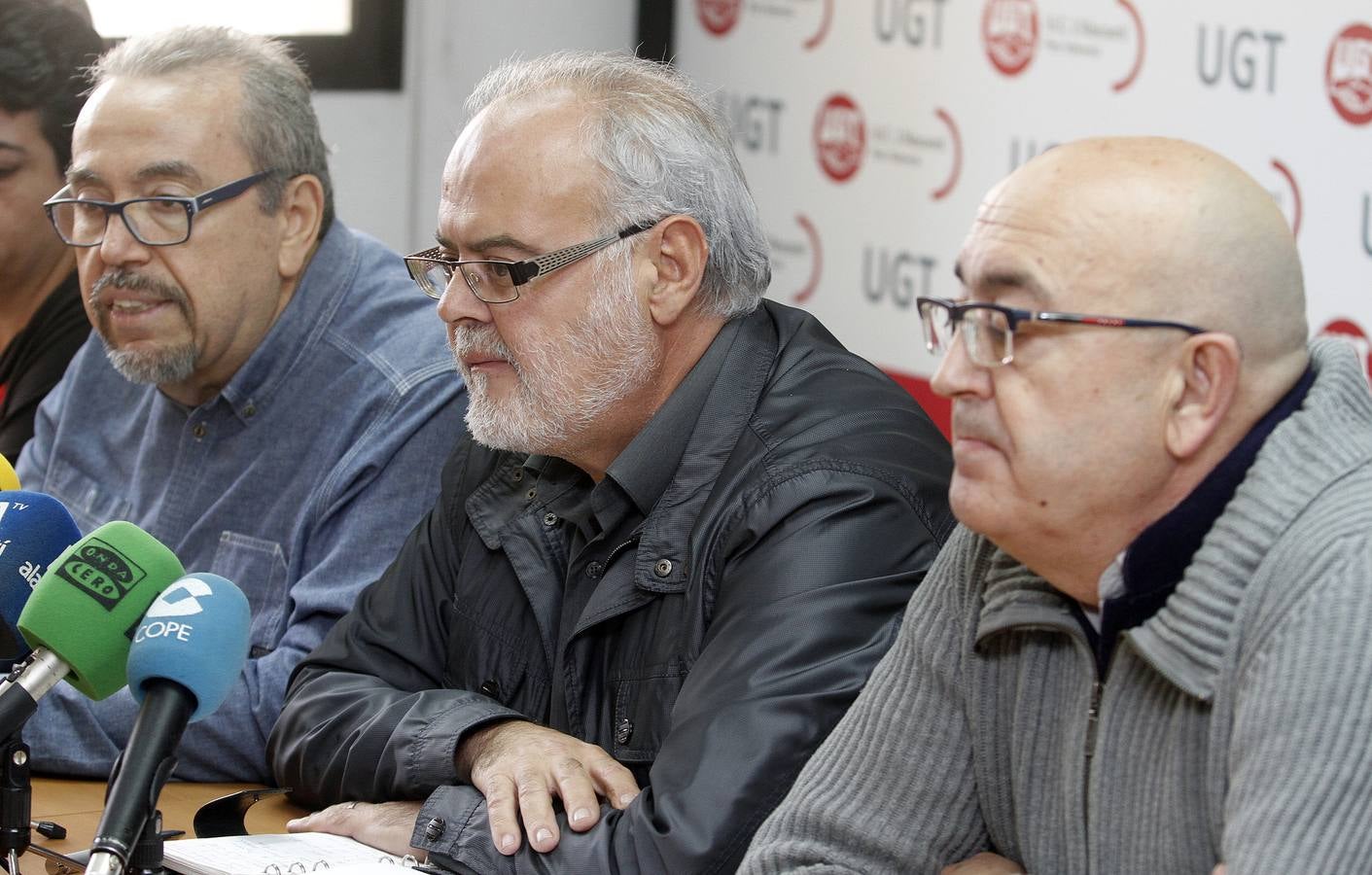 Rueda de prensa de los líderes de UGT de la Comunitat