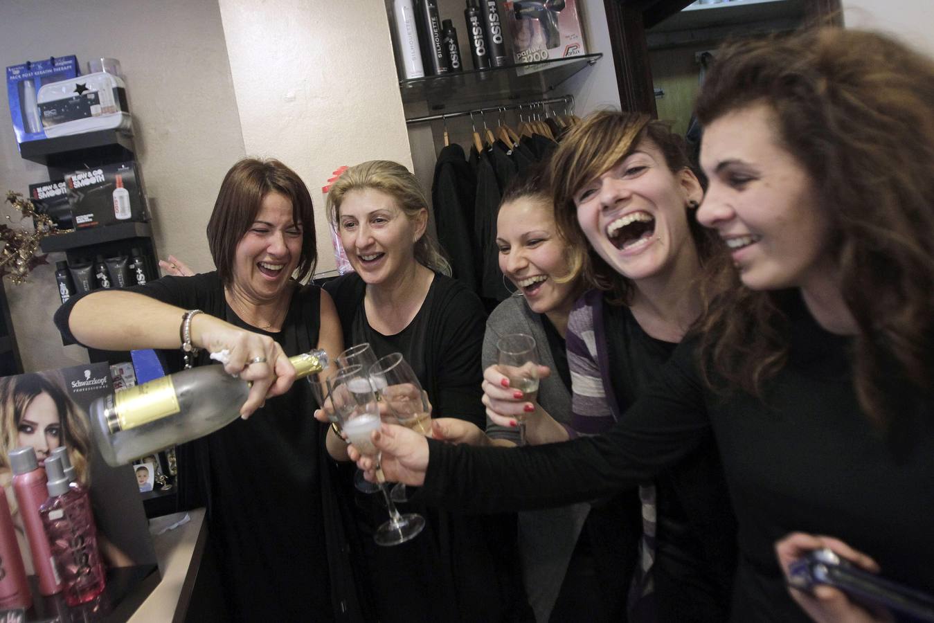 Segundo premio (92845) en una peluquería en Cádiz. 