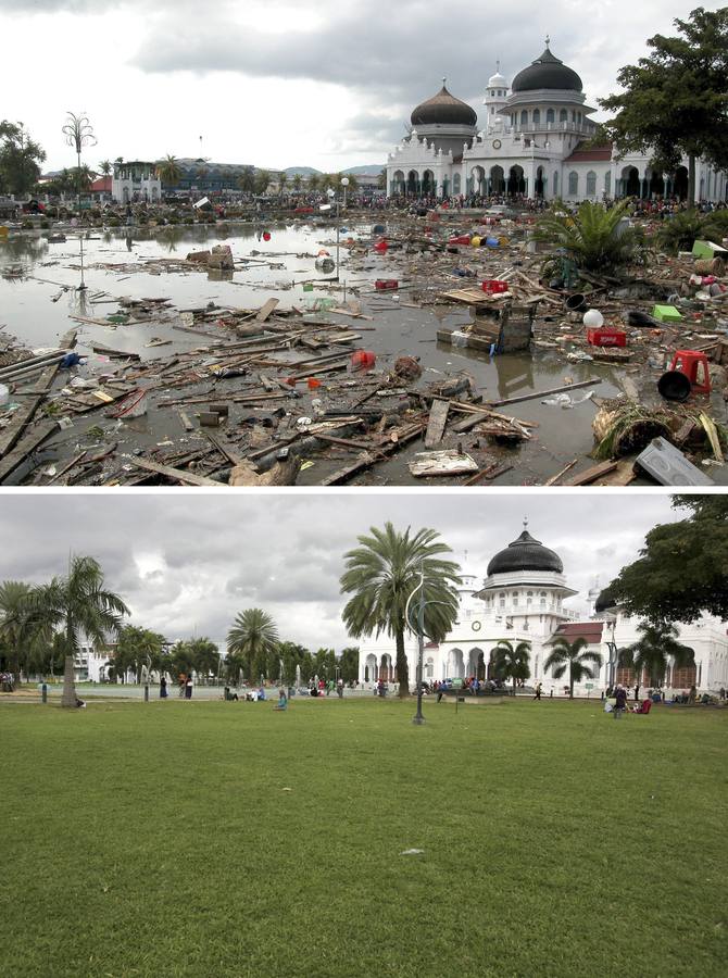 La mezquita de Baitulrahman, en Banda Aceh (Indonesia).