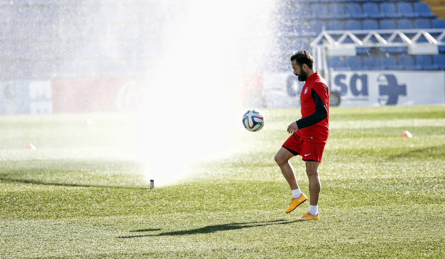 Primer entrenamiento de Herrero con el Hércules