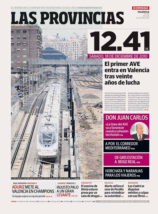 LAS PROVINCIAS: 150 años en portadas