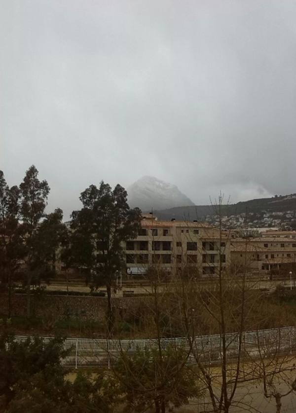 Nieve en la cima del Montgó. 