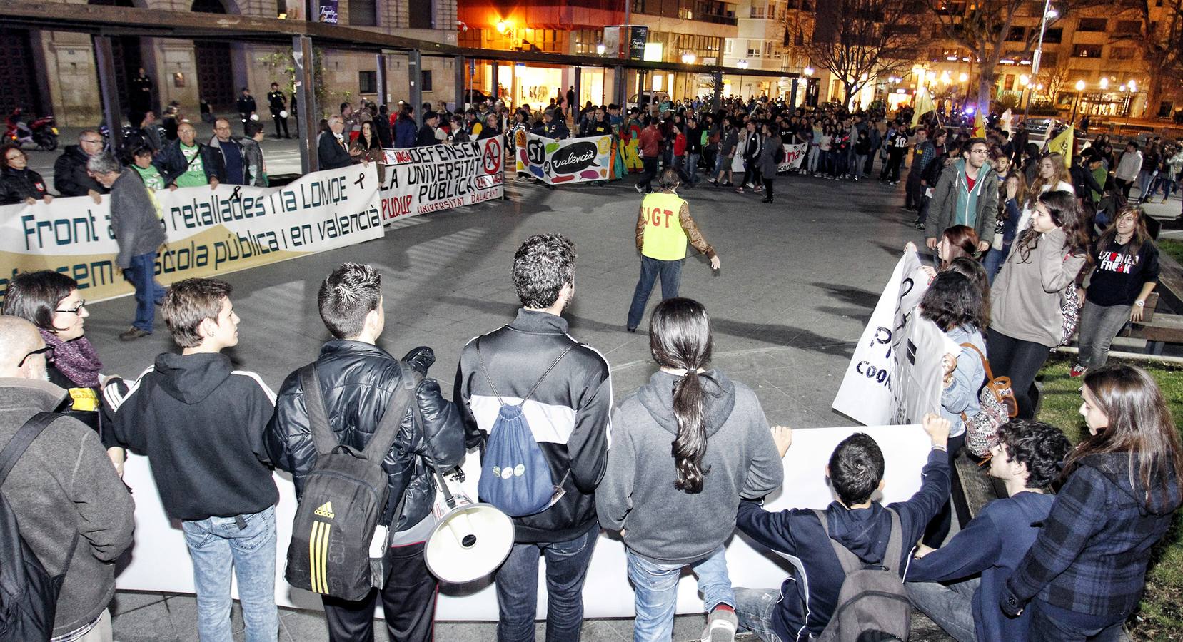 Manifestación de estudiantes en Alicante