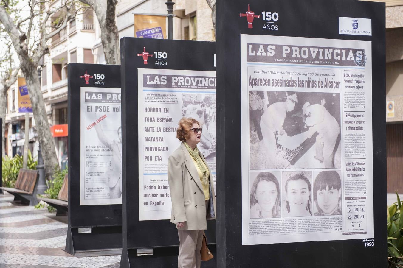 &#039;150 aniversario de LAS PROVINCIAS&#039;: Gandia acoge la exposición de portadas históricas