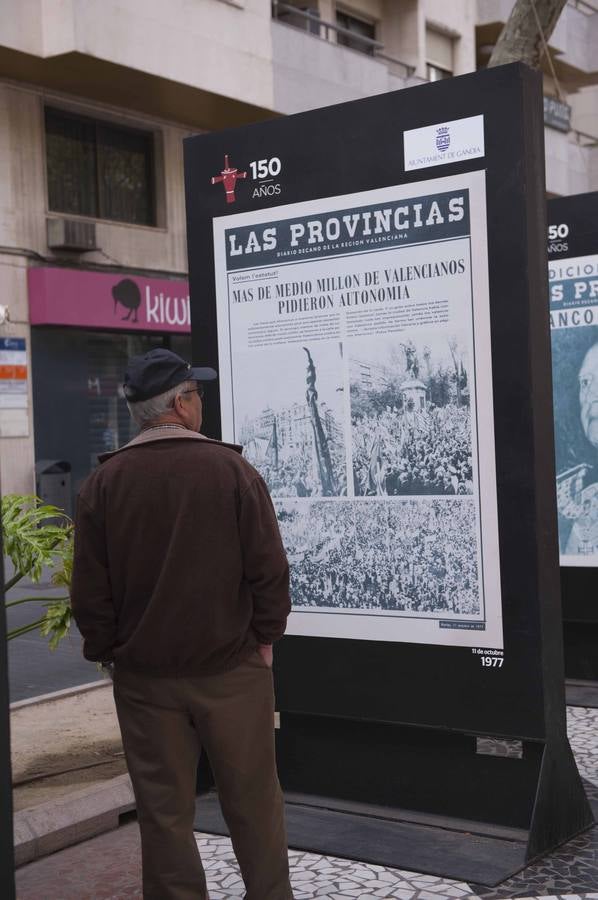 &#039;150 aniversario de LAS PROVINCIAS&#039;: Gandia acoge la exposición de portadas históricas