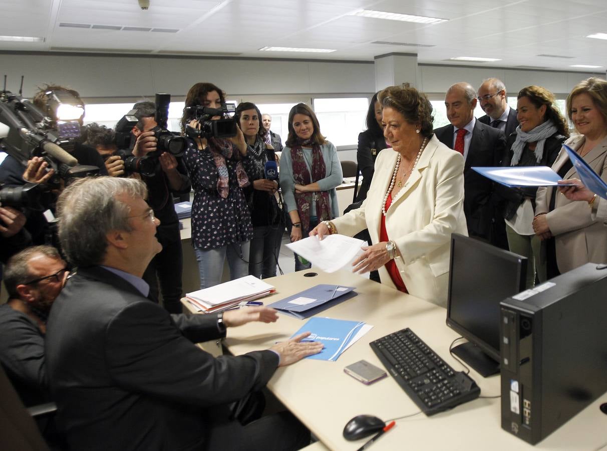 Presentación de las listas electorales en Valencia