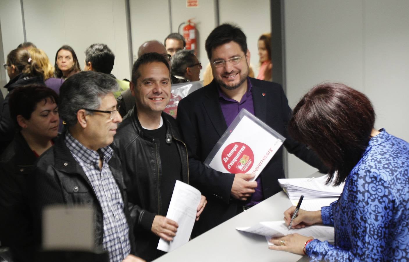 Presentación de las listas electorales en Valencia