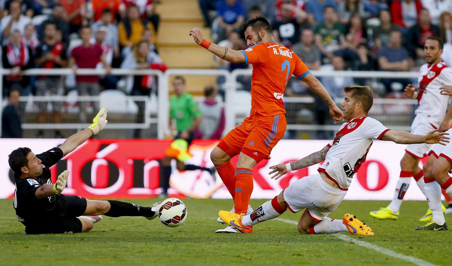 El Rayo Vallecano-Valencia, en imágenes