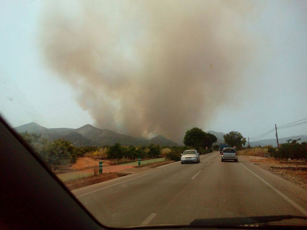 Incendio en Vall d&#039;Ebo