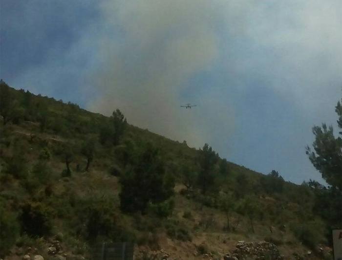 Un incendio en Segorbe amenaza a los montes valencianos