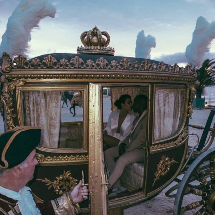 Kim Kardashian y Kayne West: las fotos inéditas de su boda