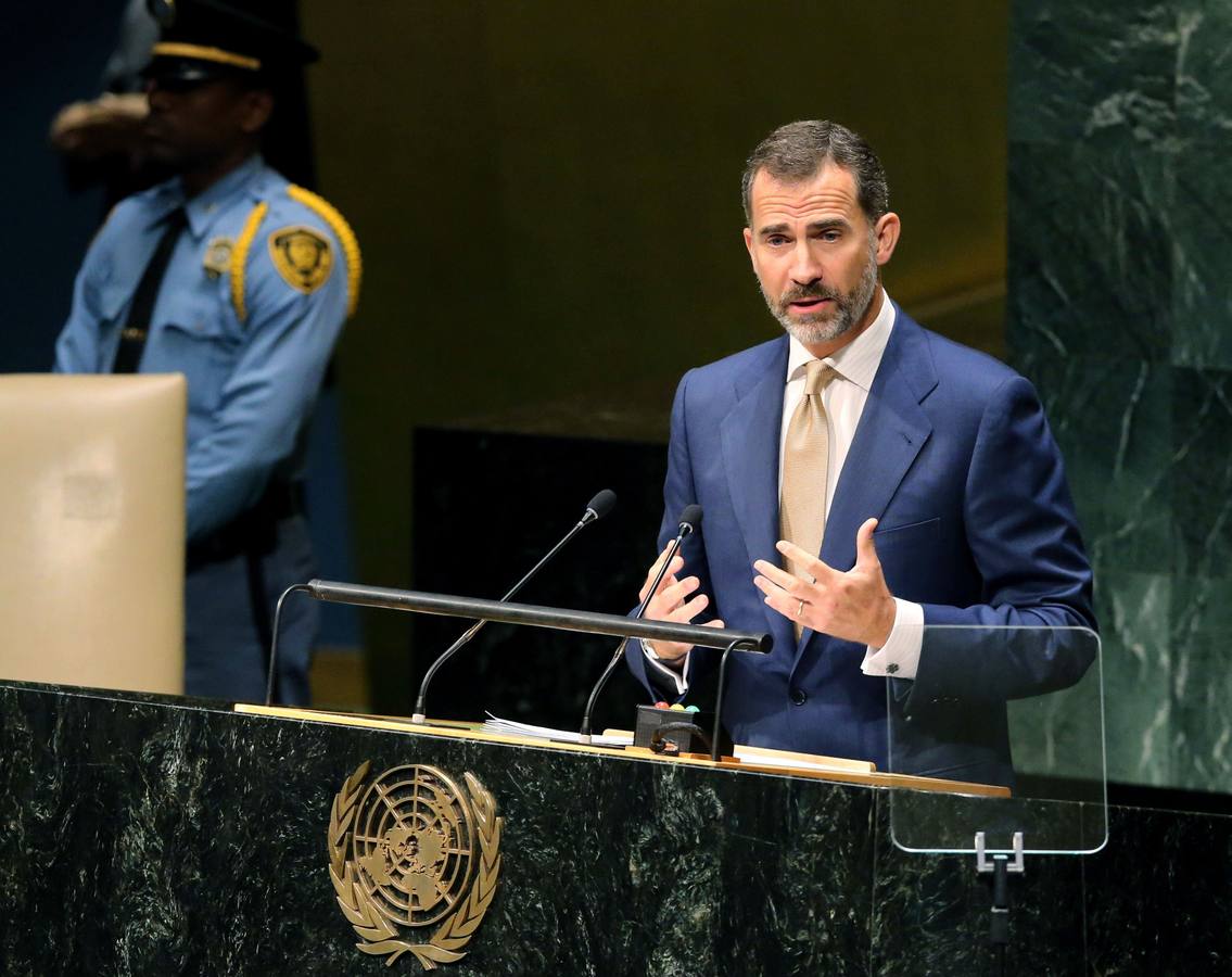 El Rey interviene en una asamblea de la ONU.