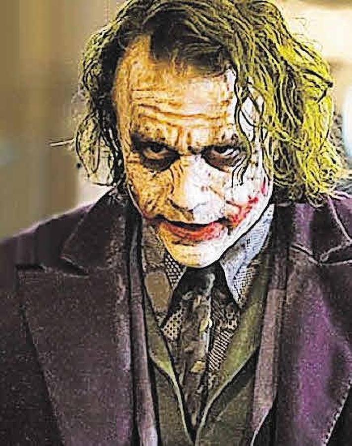 El Joker en una escena de la película de Batman. 