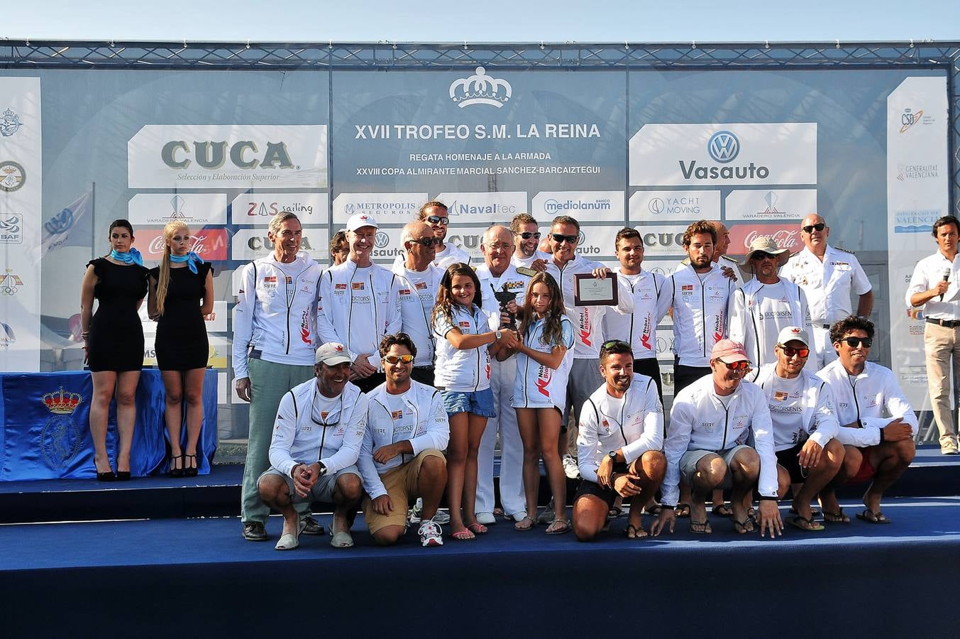 Entrega de premios de la Copa de SM la Reina de vela en Valencia