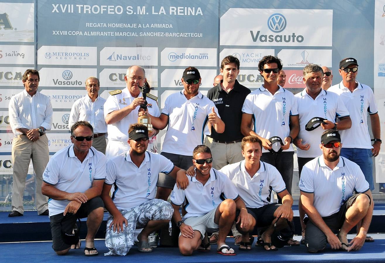 Entrega de premios de la Copa de SM la Reina de vela en Valencia