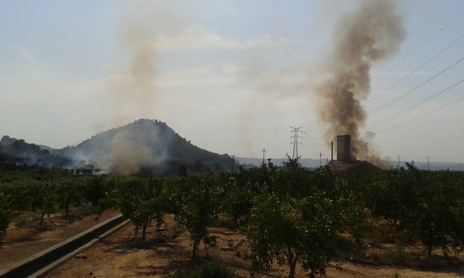 Incendio en Manuel (Ribera Alta)