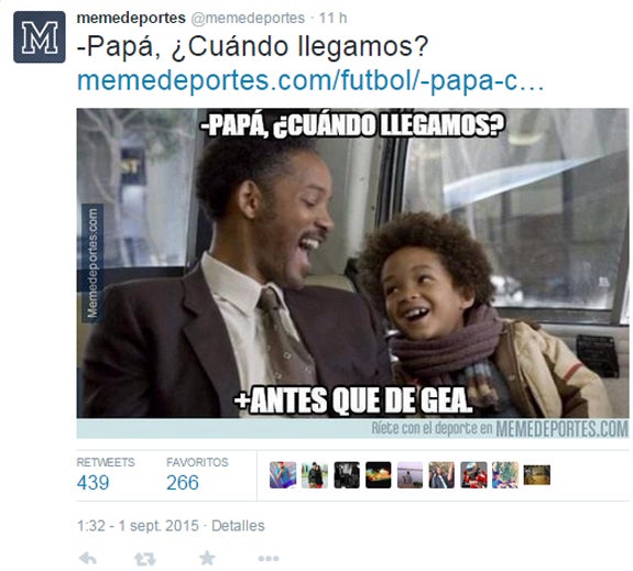Los mejores memes del (no) fichaje de De Gea