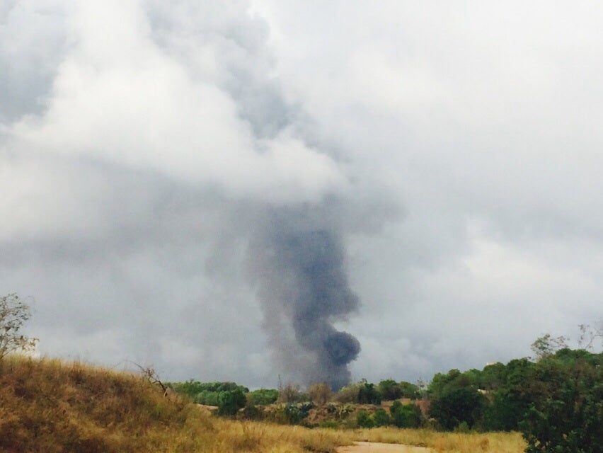 Incendio Industrial en la Pista de Ademuz, a la altura de Paterna