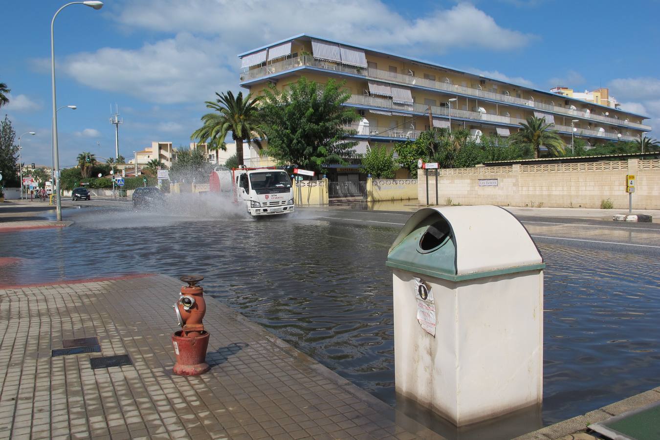 Tromba de agua en La Marina