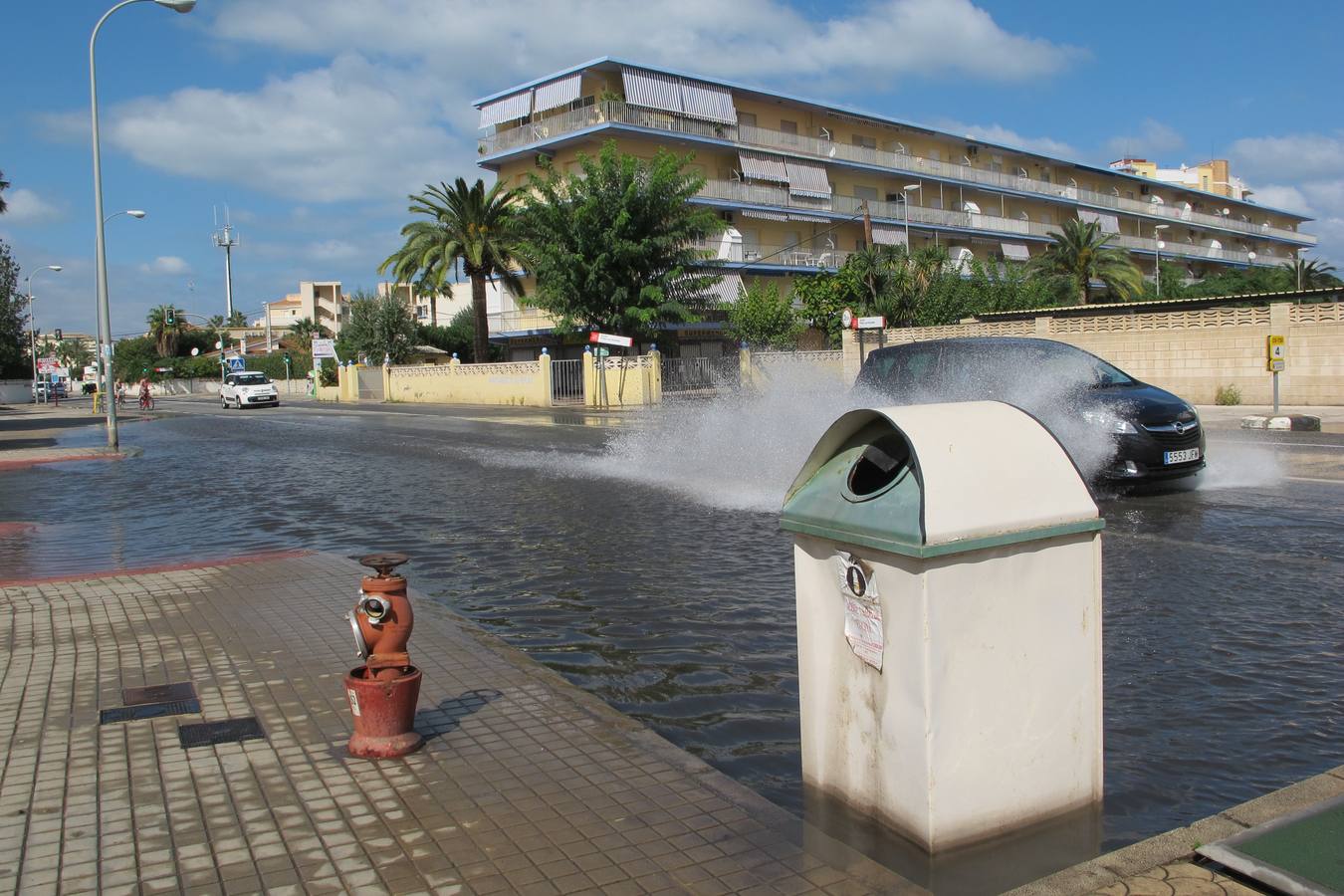 Tromba de agua en La Marina