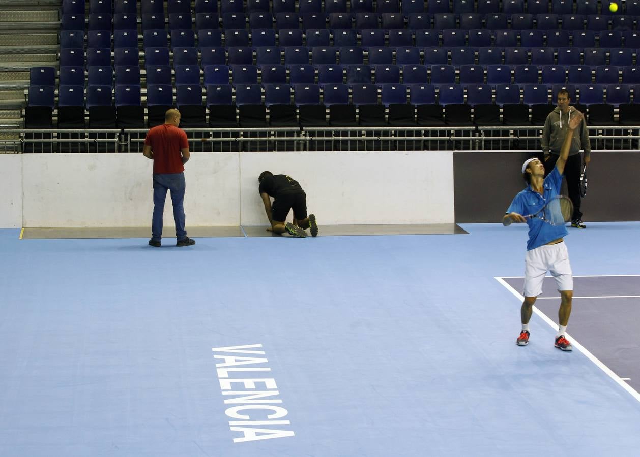 El Open de Tenis de Valencia, en pleno montaje