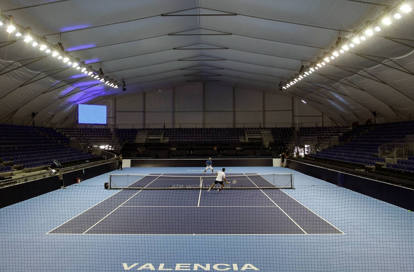 El Open de Tenis de Valencia, en pleno montaje