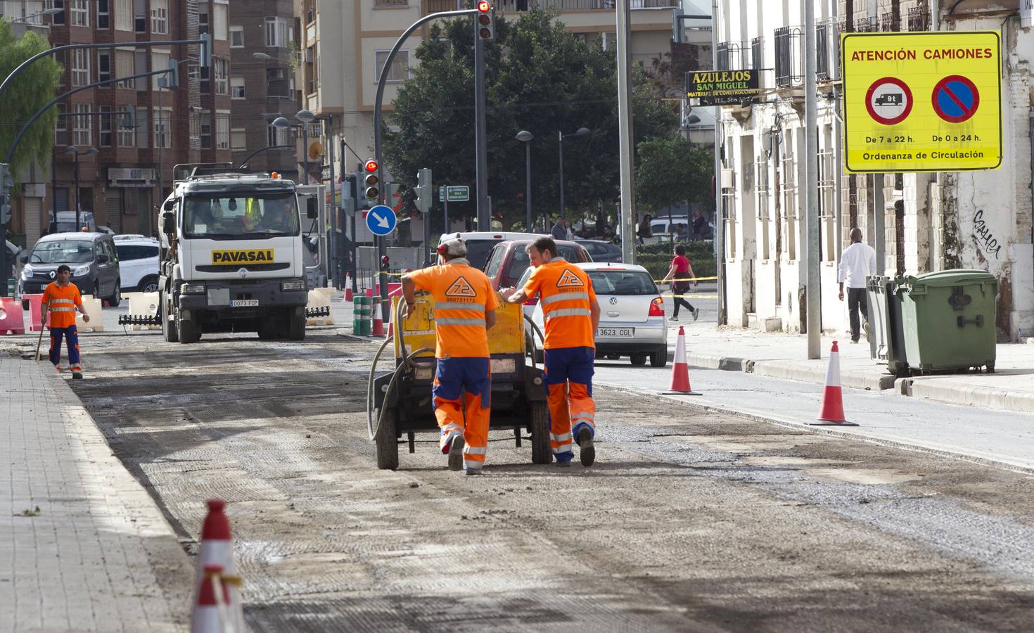 Las obras cierran la avenida Constitución hasta final de semana