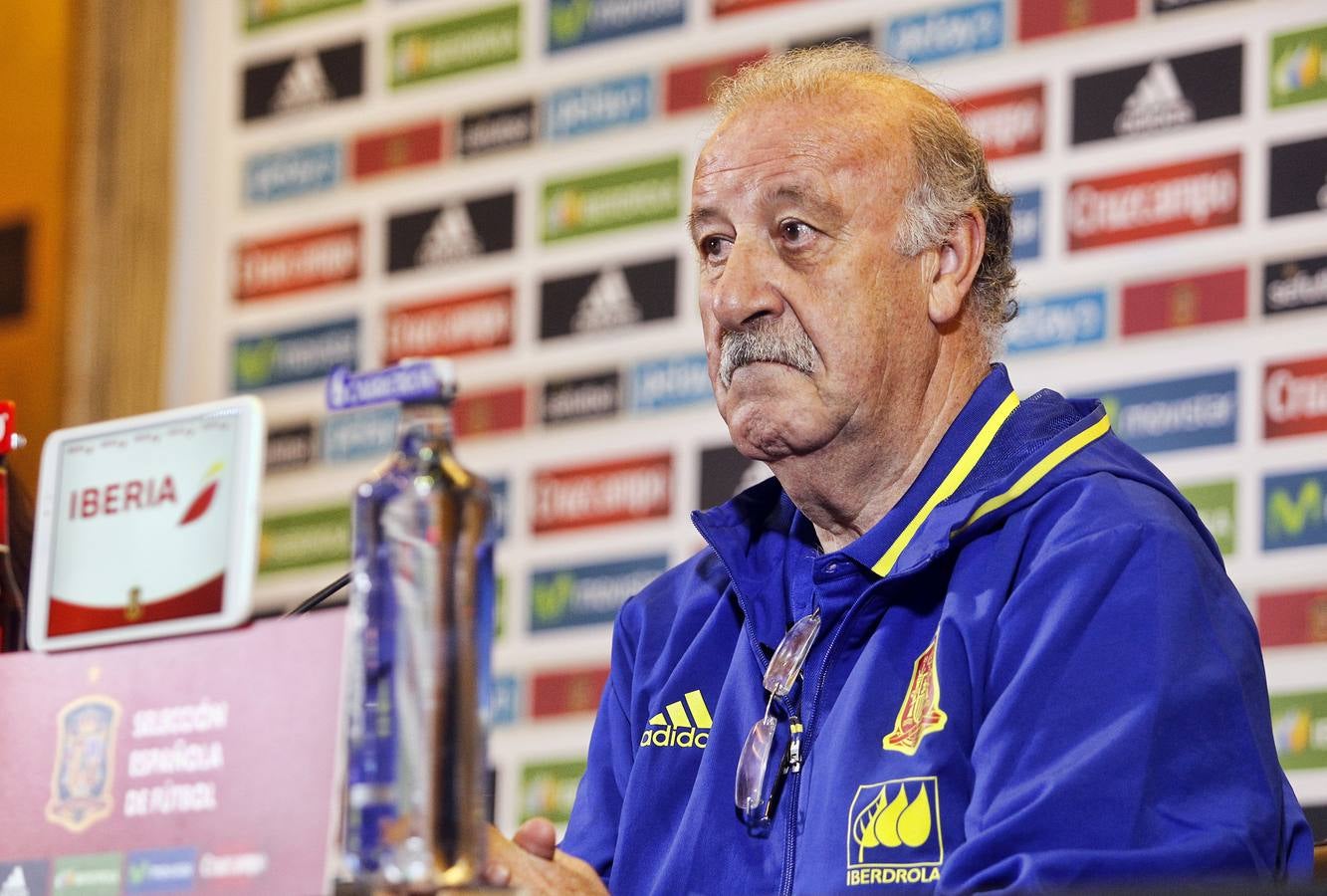 Rueda de prensa de Mata, Koke y Vicente del Bosque