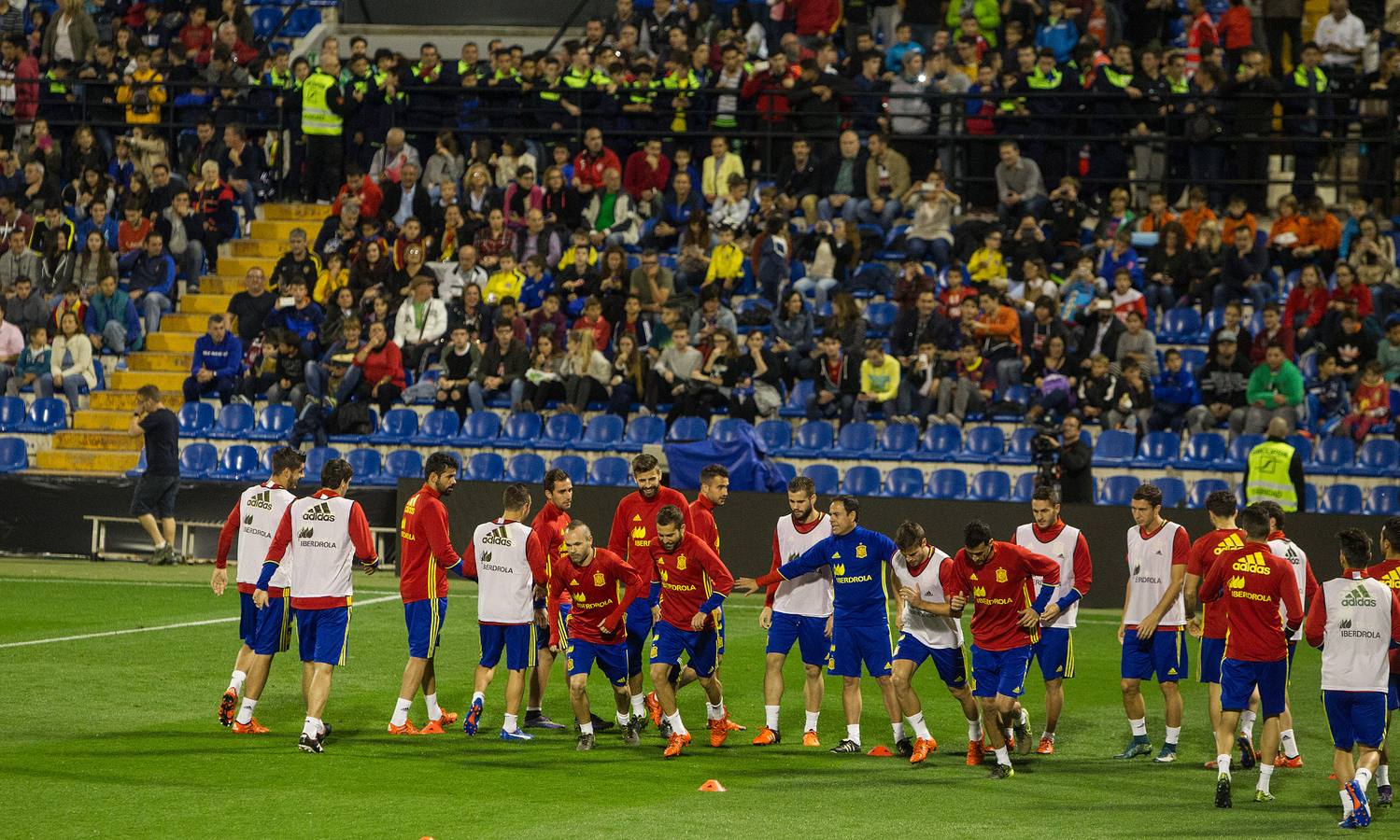 Entrenamiento de la selección española en el Rico Pérez